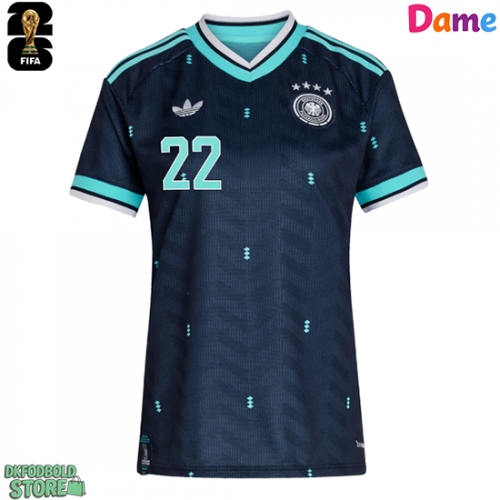 Tyskland David Raum #22 Replika Udebanetrøje Dame VM 2026 Kortærmet